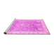 Sideview of Machine Washable Oriental Pink Modern Rug, wshabs3770pnk