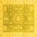 Square Oriental Yellow Modern Rug, abs3770yw