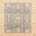 Square Machine Washable Abstract Light French Beige Brown Rug, wshabs3770