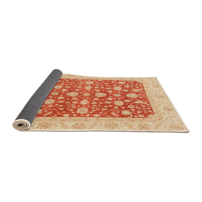 Sideview of Abstract Orange Red Modern Rug, abs3771