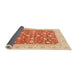 Sideview of Abstract Orange Red Modern Rug, abs3771