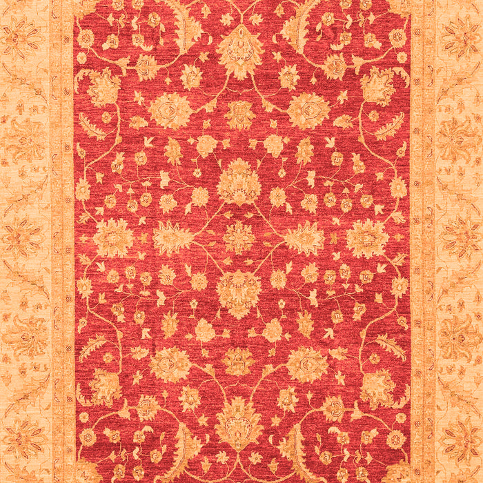 Machine Washable Abstract Orange Modern Area Rugs, wshabs3771org