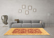 Machine Washable Abstract Brown Modern Rug in a Living Room,, wshabs3771brn