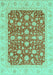 Abstract Turquoise Modern Rug, abs3771turq