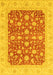 Machine Washable Abstract Yellow Modern Rug, wshabs3771yw