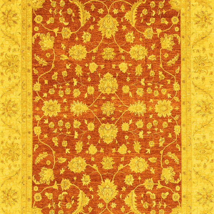 Machine Washable Abstract Yellow Modern Rug, wshabs3771yw