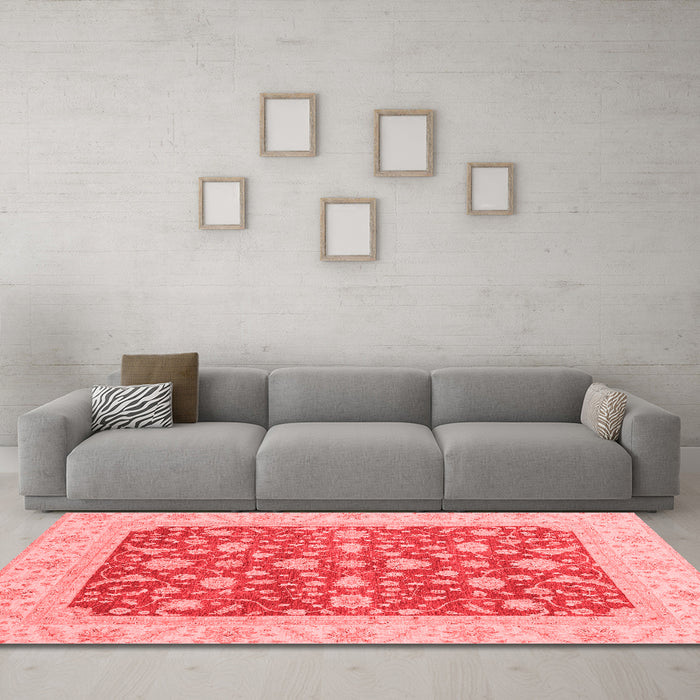 Modern Red Washable Rugs