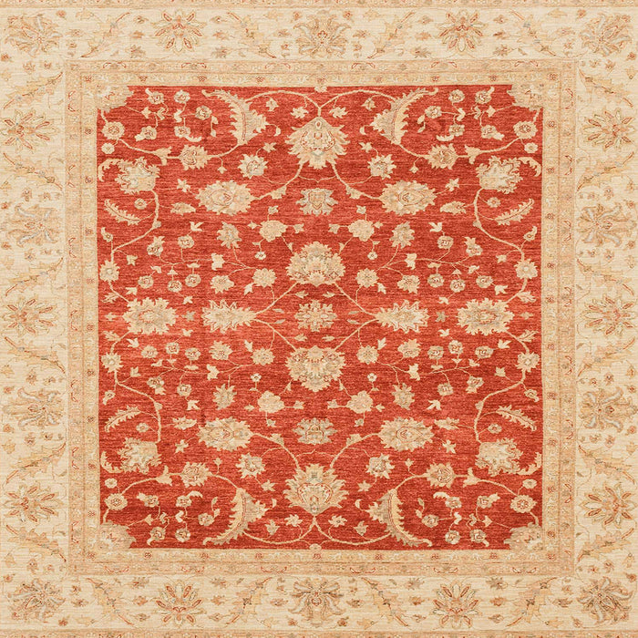 Square Machine Washable Abstract Orange Red Rug, wshabs3771
