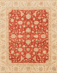 Machine Washable Abstract Orange Red Rug, wshabs3771