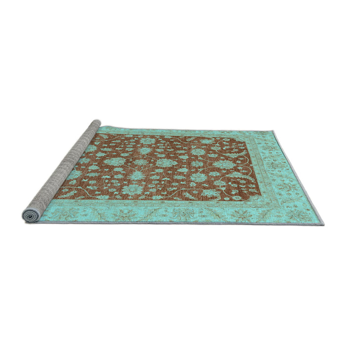 Sideview of Machine Washable Abstract Light Blue Modern Rug, wshabs3771lblu