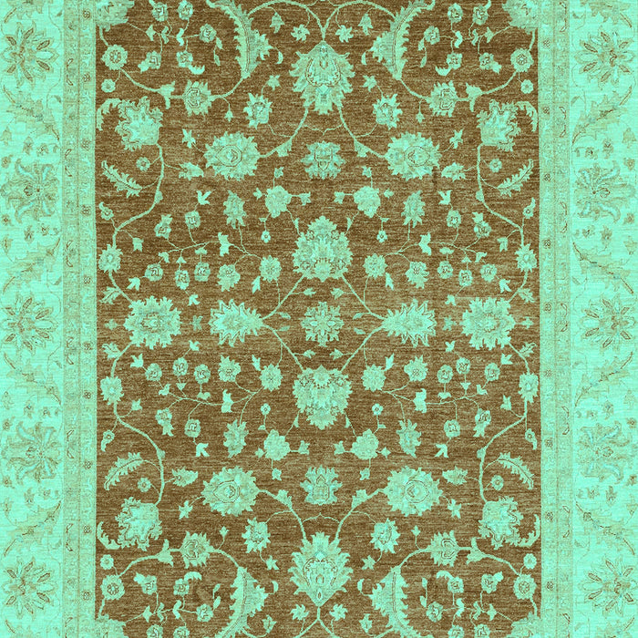 Machine Washable Abstract Turquoise Modern Area Rugs, wshabs3771turq