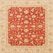 Square Abstract Orange Red Modern Rug, abs3771