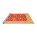 Sideview of Machine Washable Abstract Orange Modern Area Rugs, wshabs3771org