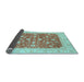 Sideview of Abstract Light Blue Modern Rug, abs3771lblu