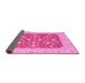 Sideview of Abstract Pink Modern Rug, abs3771pnk