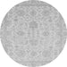 Round Oriental Gray Traditional Rug, abs3772gry