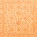 Square Oriental Orange Traditional Rug, abs3772org