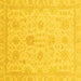 Square Oriental Yellow Traditional Rug, abs3772yw