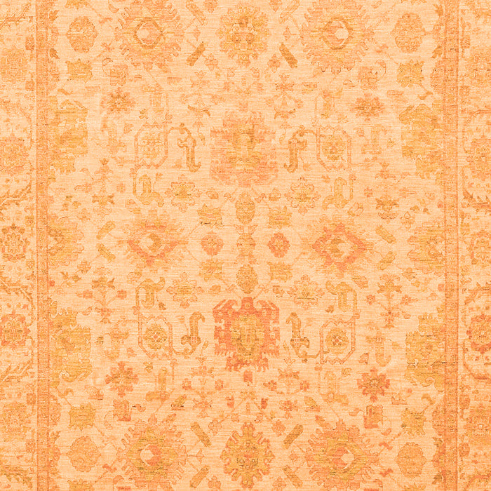 Machine Washable Oriental Orange Traditional Area Rugs, wshabs3772org