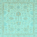 Square Oriental Light Blue Traditional Rug, abs3772lblu