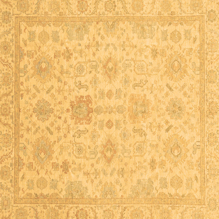Square Oriental Brown Traditional Rug, abs3772brn