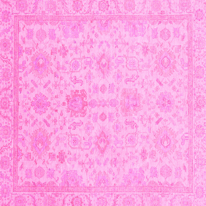 Square Oriental Pink Traditional Rug, abs3772pnk