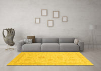 Machine Washable Oriental Yellow Traditional Rug, wshabs3772yw