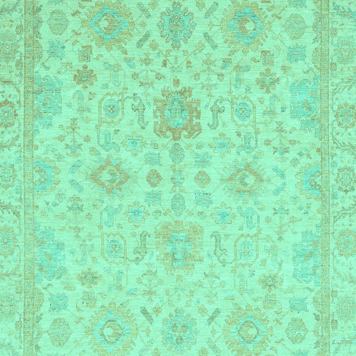 Machine Washable Oriental Turquoise Traditional Area Rugs, wshabs3772turq