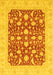 Machine Washable Oriental Yellow Traditional Rug, wshabs3773yw