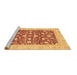 Sideview of Machine Washable Oriental Brown Traditional Rug, wshabs3773brn