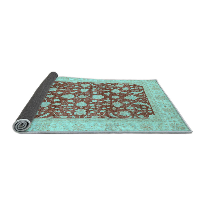 Sideview of Oriental Light Blue Traditional Rug, abs3773lblu