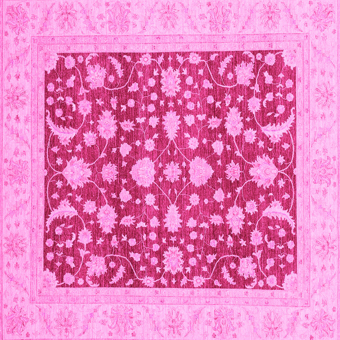 Square Oriental Pink Traditional Rug, abs3773pnk