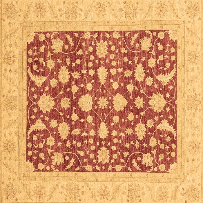 Square Machine Washable Oriental Brown Traditional Rug, wshabs3773brn