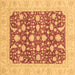 Square Machine Washable Oriental Brown Traditional Rug, wshabs3773brn