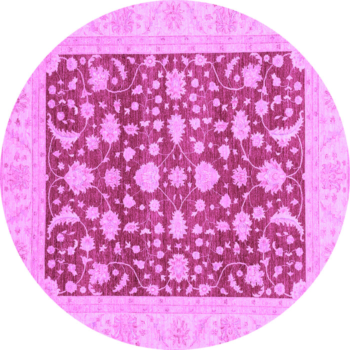 Round Oriental Purple Traditional Rug, abs3773pur