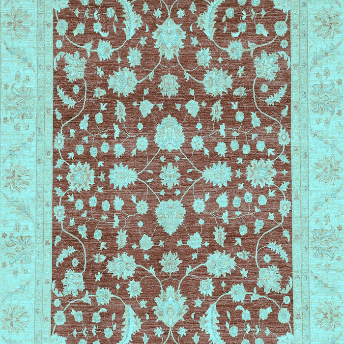 Machine Washable Oriental Light Blue Traditional Rug, wshabs3773lblu