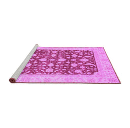 Sideview of Machine Washable Oriental Purple Traditional Area Rugs, wshabs3773pur