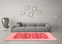 Machine Washable Oriental Red Traditional Rug, wshabs3773red