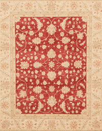 Machine Washable Abstract Orange Red Rug, wshabs3773