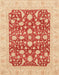 Machine Washable Abstract Orange Red Rug, wshabs3773