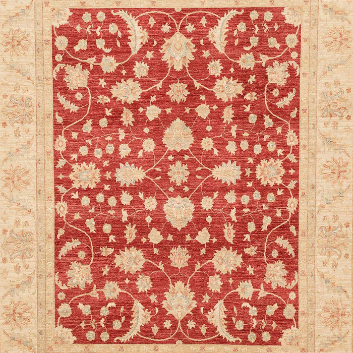 Machine Washable Abstract Orange Red Rug, wshabs3773