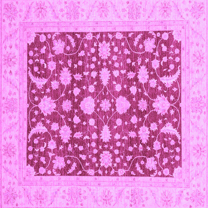 Square Machine Washable Oriental Purple Traditional Area Rugs, wshabs3773pur