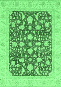 Oriental Emerald Green Traditional Rug, abs3773emgrn