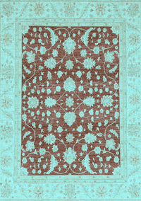 Oriental Light Blue Traditional Rug, abs3773lblu