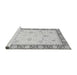 Sideview of Machine Washable Abstract Gray Modern Rug, wshabs3774gry