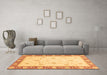 Machine Washable Abstract Brown Modern Rug in a Living Room,, wshabs3774brn