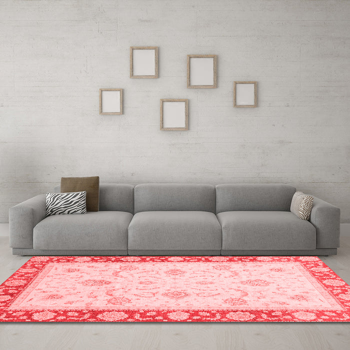Modern Red Washable Rugs