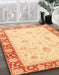 Abstract Orange Modern Rug in Family Room, abs3774