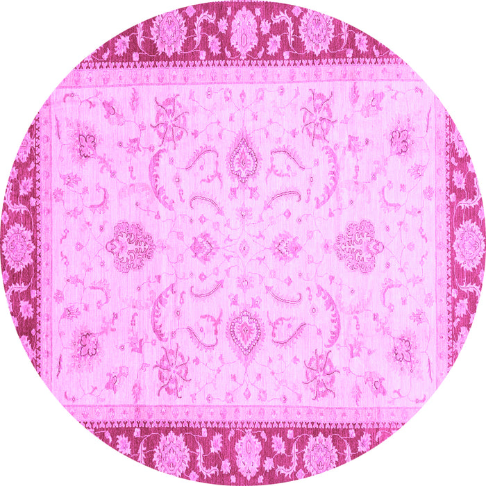 Round Machine Washable Abstract Purple Modern Area Rugs, wshabs3774pur