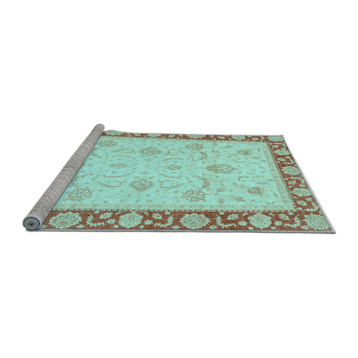 Sideview of Machine Washable Abstract Light Blue Modern Rug, wshabs3774lblu